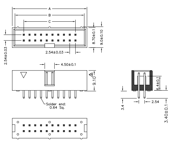 2x5 Pin Shrouded Header